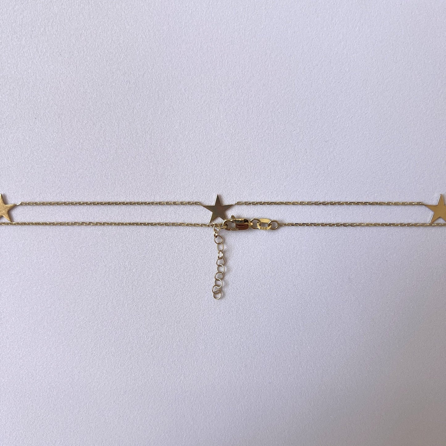 14k Gold Star Station Necklace - Contessa Fine Jewelry