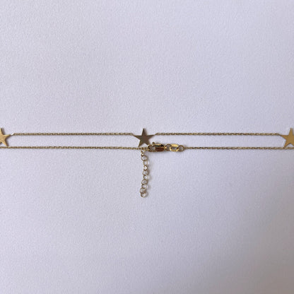 14k Gold Star Station Necklace - Contessa Fine Jewelry