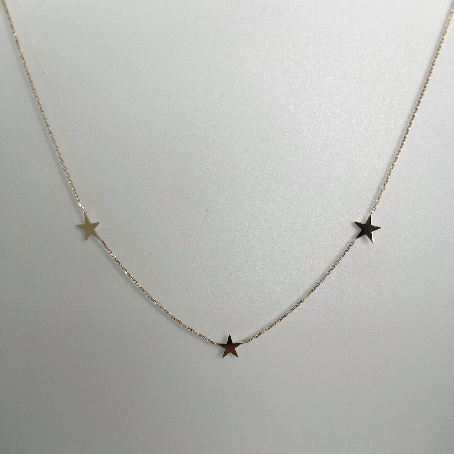 14k Gold Star Station Necklace - Contessa Fine Jewelry